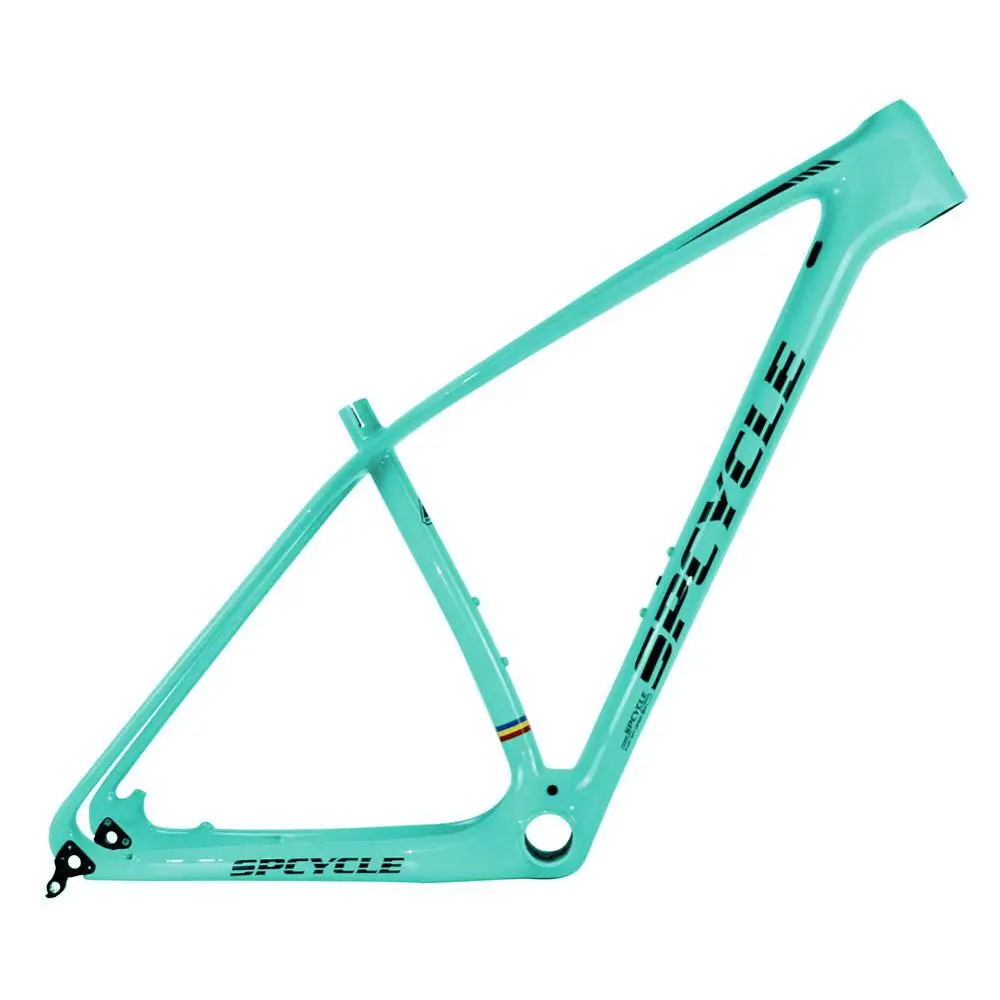Spcycle T1000 Полный Carbon горные велосипеды Frame 29er углерода MTB раме велосипеда Совместимость 135*9 QR и 142*12 через ось 9 Цвета - Цвет: Celeste Color