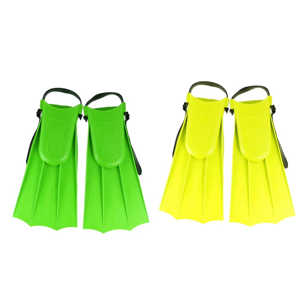 2 Pairs Professional Adults Kids Adjustable Flippers Fins Swimming Diving Learning Tools