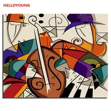 Мультяшный мир ручная роспись цифровая печать масляной картины живопись по номерам Масляные картины китайские картины-свитки украшение дома