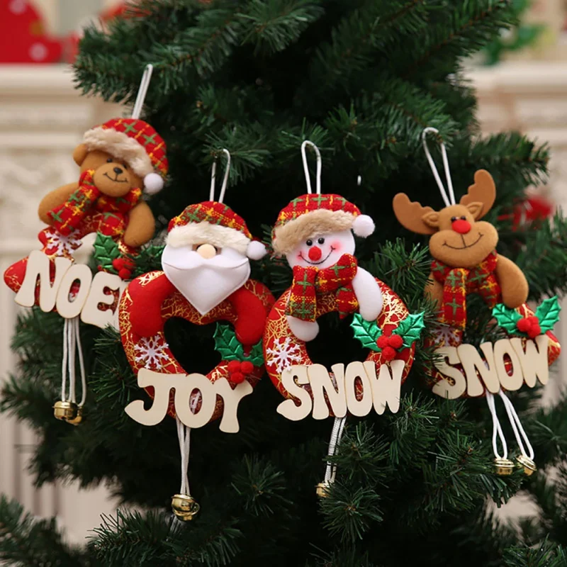 

DIY Christmas Hanging Tree Toppers Hanging Decor Pendant Ornaments Snowman Santa Claus Reindeer Xmas Tree Hanging Decorations