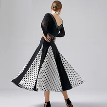 Платья для танцев вальс, стандартное бальное платье, распродажа, длинное платье для бальных танцев, вальс, платье в горошек с крыльями, Одежда для танцев