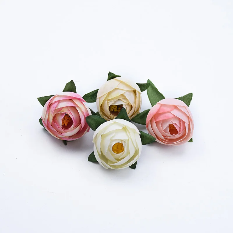 5 шт. маленькая чайная головка розы diy Подарочная коробка Рождественские украшения для дома свадебный декоративный цветок настенный венок с искусственными цветами