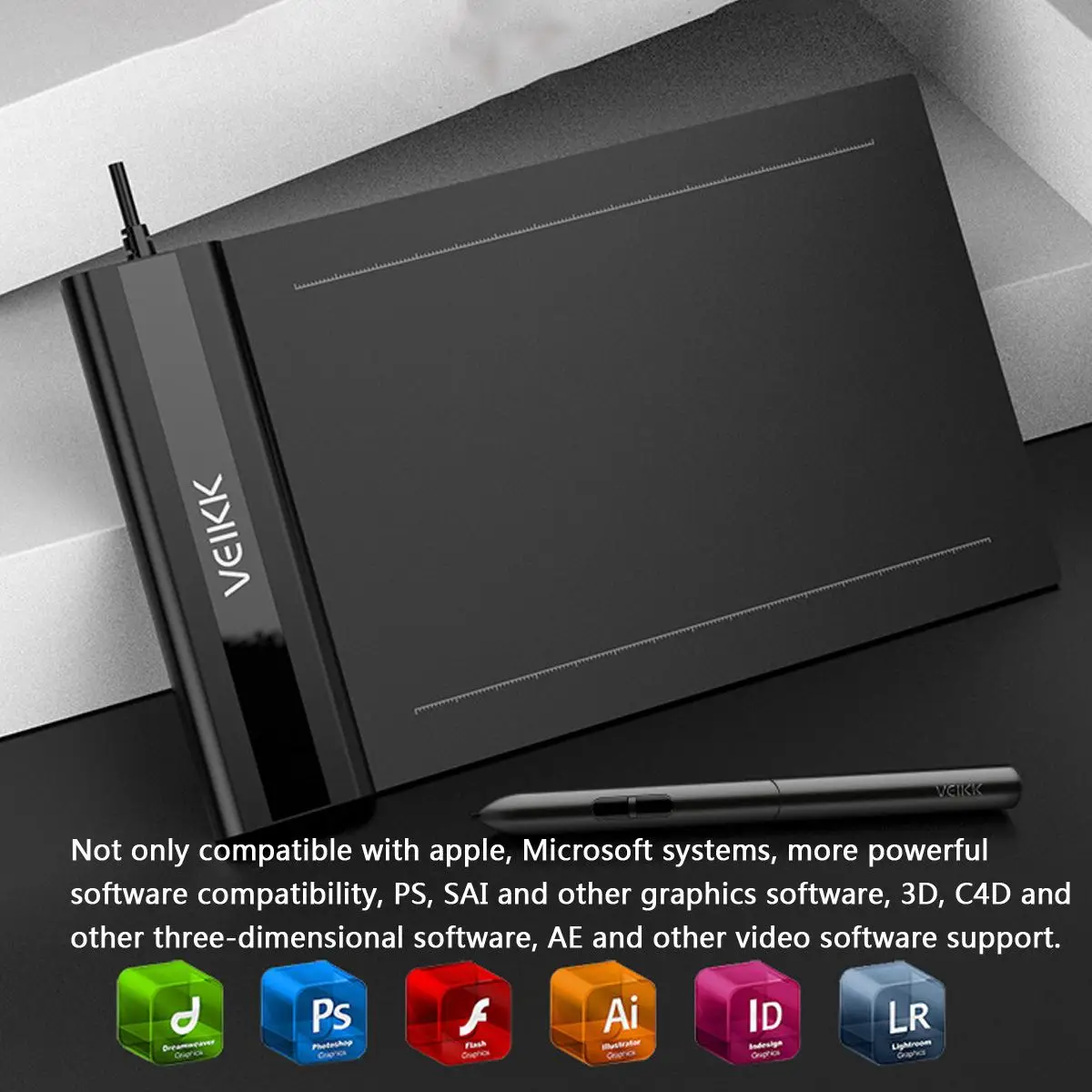 

LEORY 6x4 inch Active Area Graphic Tablet 8192 Level Digital Drawing Tablet Electronic Art Drawing Board