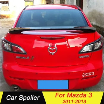 

For Mazda 3 Stars Sedan 2011 2012 2013 Spoiler ABS Material Primer Color tail wing decoration Rear trunk car spoilers wings