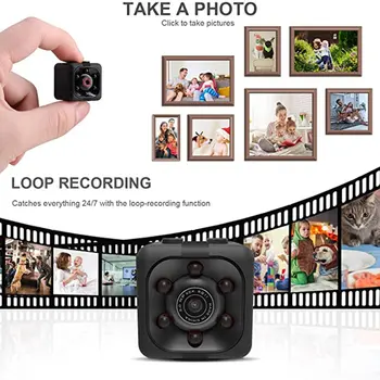 

SQ11 Mini Camera 1080P Sensor Portable Security Camcorder Small Cam Night Vision Motion Detection Support 32G Tf Card