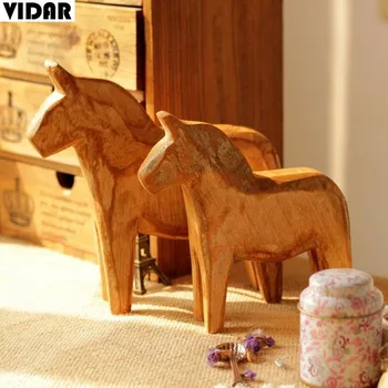 

VIDAR ZAKKA Groceries Nordic Retro Log Country Home Decoration Jewelry Set Two Trojan Decoration Gift Gift