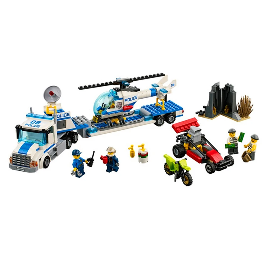 

BELA 10422 Urban City Police Force Helicopter Truck Building Blocks Brick Compatible Technic 60049 Playmobil Toys