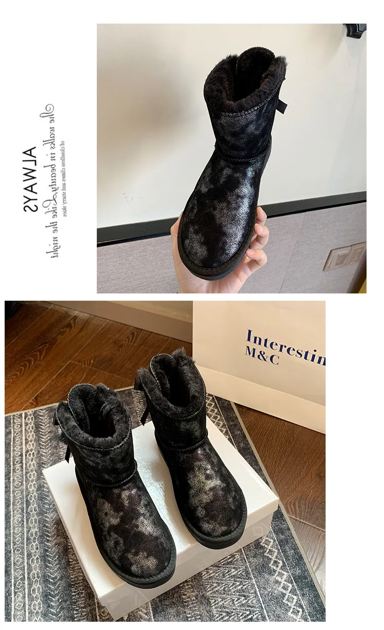 CY24/женские ботинки женские зимние ботинки на пуху водонепроницаемые теплые зимние ботинки средней высоты Дамская обувь женские теплые ботинки на меху, Botas Mujer