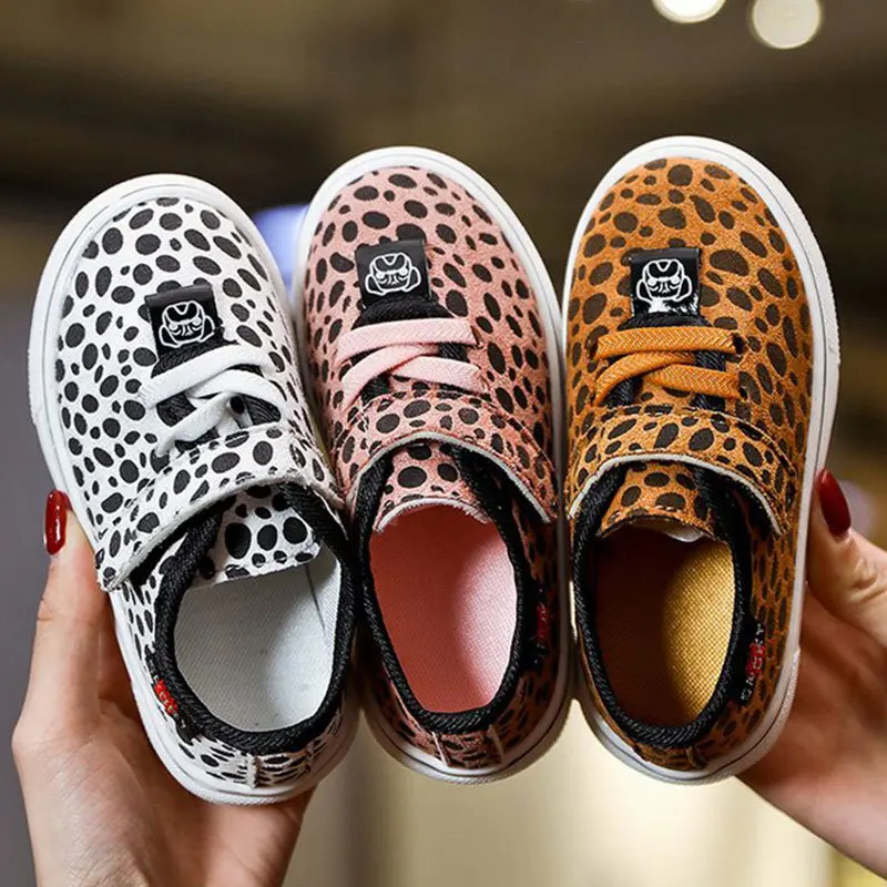 

Kids Shoes For Boys Girls Leopard Polka Dot Shion Sneakers Slip On Loafer Baby Low Top Flat Casual Shoes Children Sneakers Kids