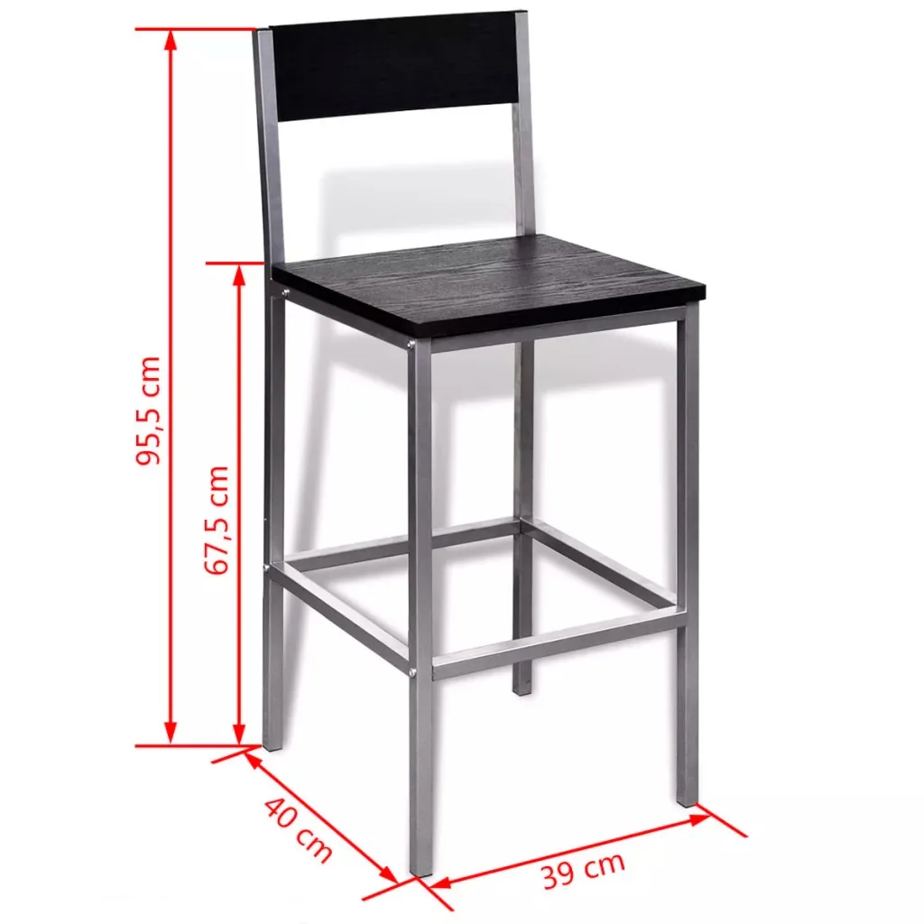 VidaXL High Counter Breakfast Bar Set 241495 VidaXL High Counter Breakfast Bar Set 241495