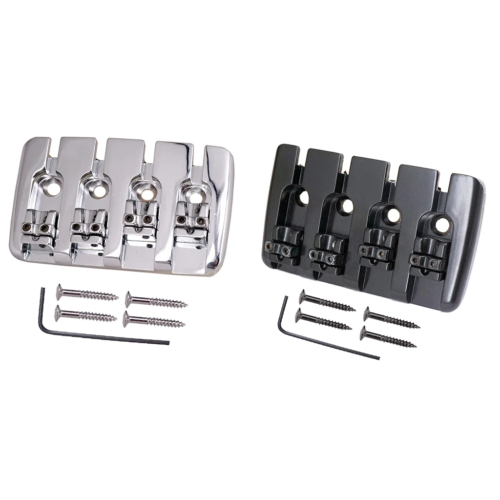 Guitar Saddle Bridge Tailpiece For 4 String Electric Bass Parts