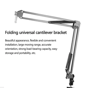 

Microphone Cantilever Bracket Stretch Mic Stand for Microphones 360° Desktop Microphone Holder Microphone Bracket Gimbal