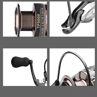 Good Quliaty NEW Spinning Reel TP Fishing Reel  14+1BB  Carbon Drag Spinning Fishing Reel1000-7000 Sea Fishing Reel  carbon reel 4