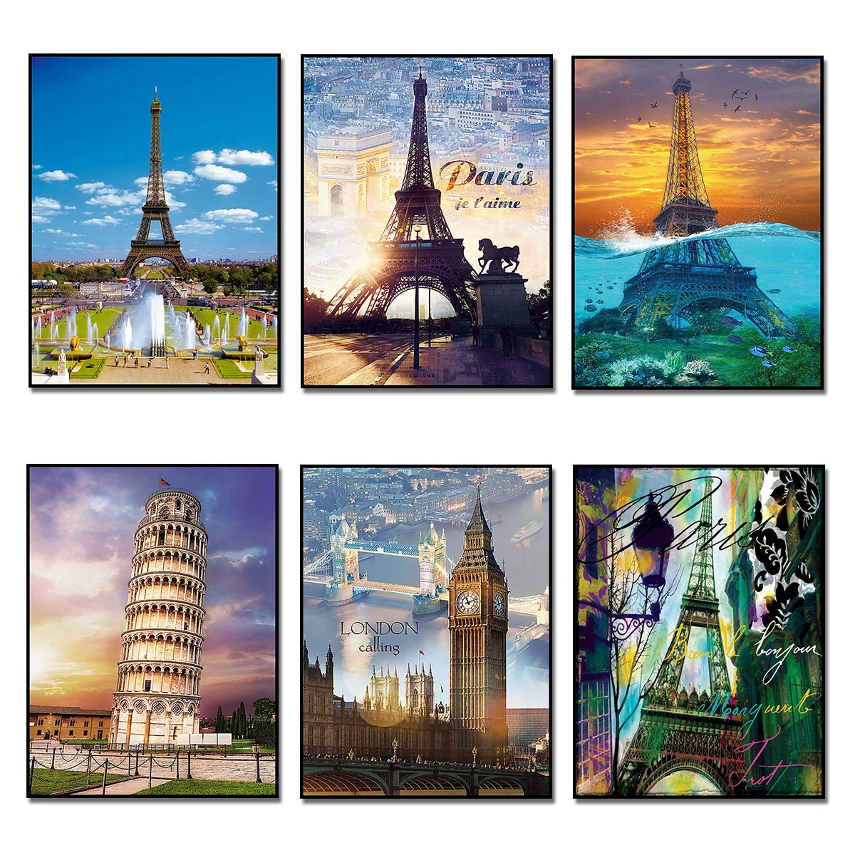 DIY Diamond Embroidery Paris Love Mosaic Picture of Rhinestones Beaded Cross Stitch 5D Full Square/ Round Drill Painting | Дом и сад
