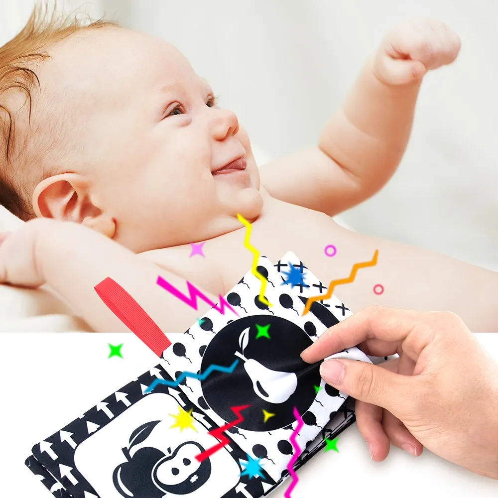 Black and White Montessori Cloth Book Set 3