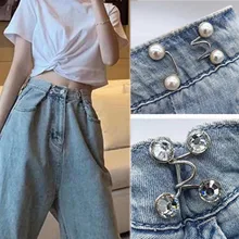 Alloy Nail-free Waist Buckle Waist Closing Artifact Adjustable Snap Button Removable Detachable Clothing Pant Sewing Tool