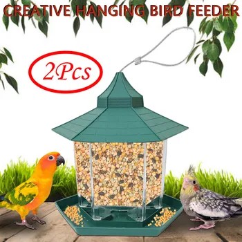 

New Wild Bird Feeder Outdoor Bird Feeders Food Container Hanging waterproof hanging Bird Feeder For Garden Decoration#0805g30