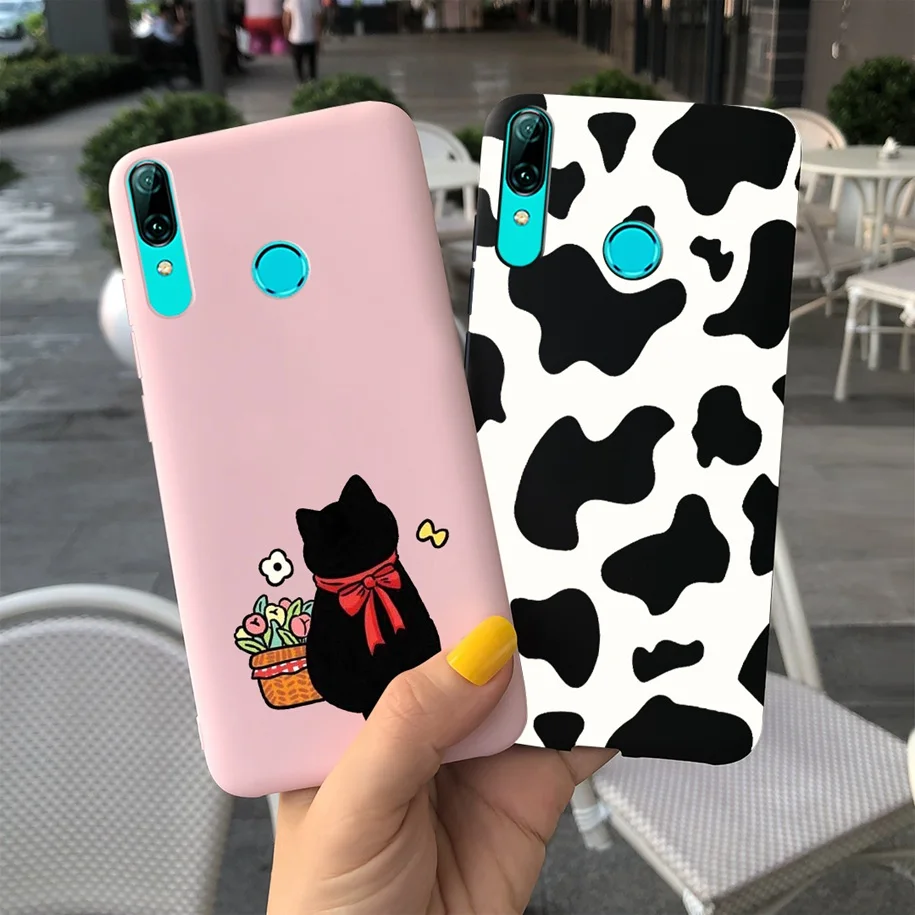 Чехол для Honor 10 Lite чехлы с милым котом коровой матовый мягкий чехол 10i Huawei P Smart 2019