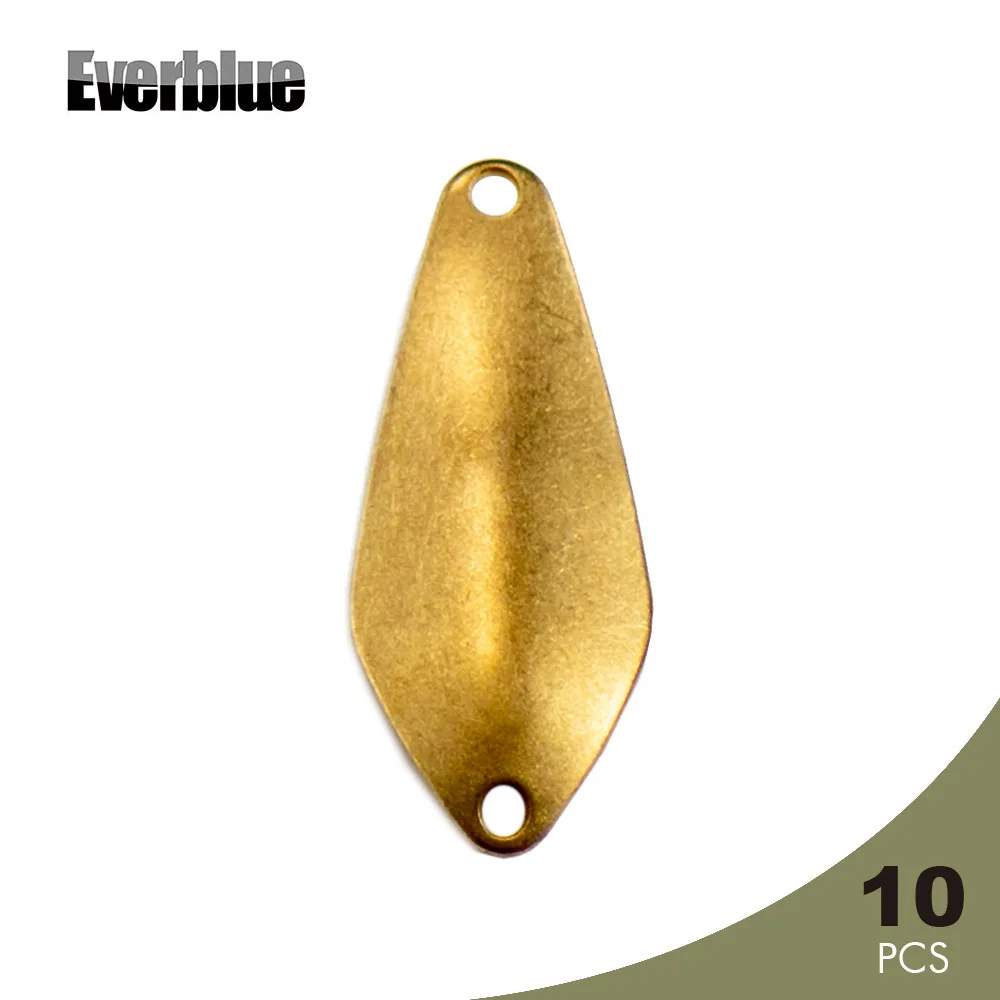 EVERBLUE 10PCS 2.4g Brass Casting Spoon Blanks Tackle Craft Bulk