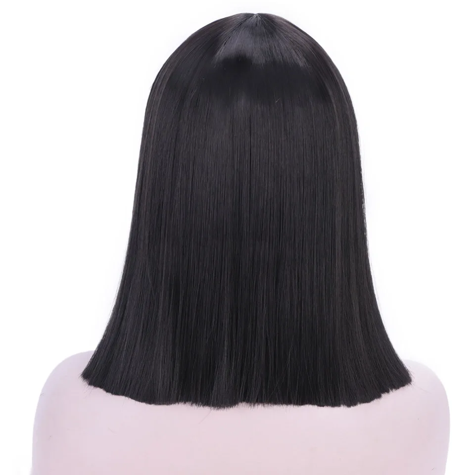 1B Doris beauty розовый парик Лолиты синтетические Короткие парики для женщин косплей боб синий черный фиолетовый коричневый Омбре блонд оранжевый серый красный парик - Цвет: 1B