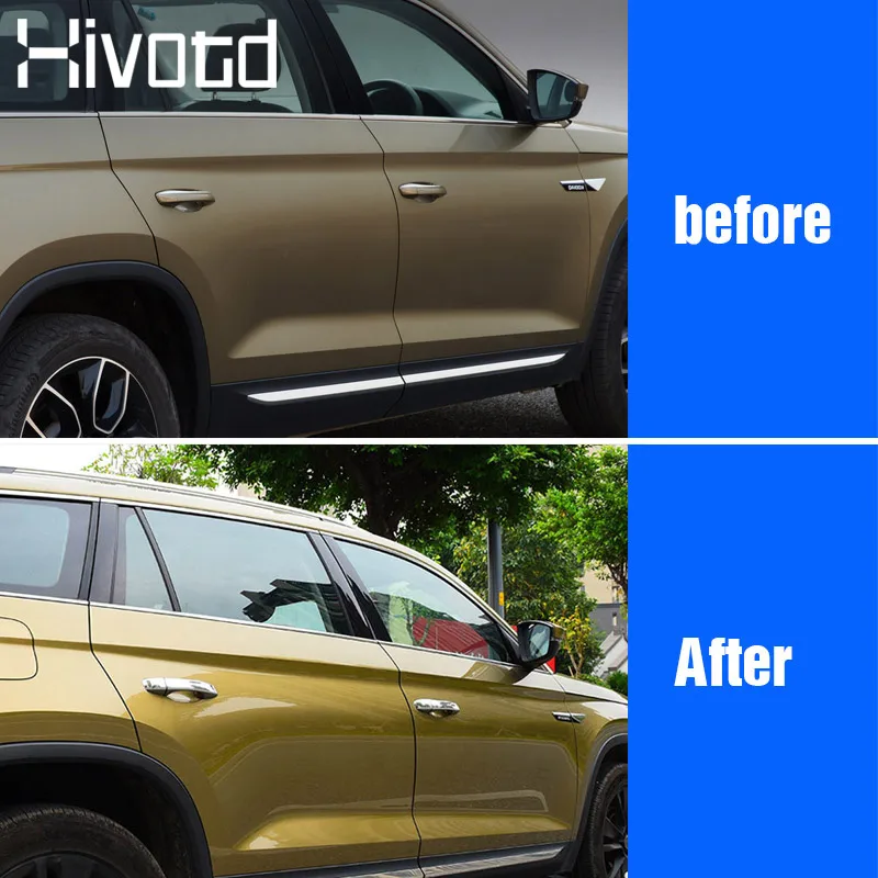 Hivotd для Skoda Kodiaq шкода кодиак ABS Хромированная дверная ручка Крышка отделка