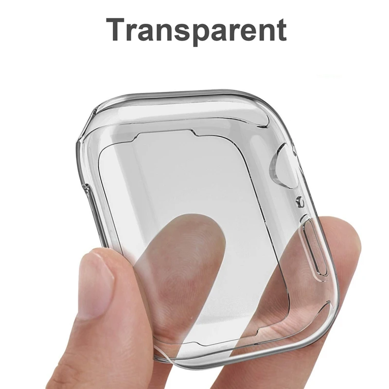 360 градусов ТПУ прозрачный чехол для смарт-чехол Мягкий защитный чехол Крышка Экран пленка для Apple Watch Series 2 3 4 38/42 40/44 мм