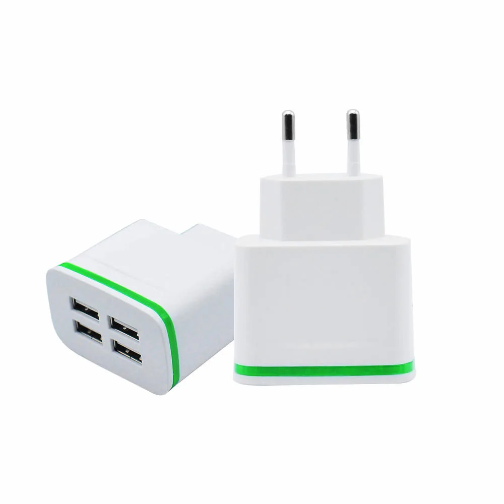 Новая мощность AC/DC адаптеры ЕС Plug Многофункциональный 4 USB порт светильник-излучающий зарядное устройство всего 3A путешествия USB зарядное устройство