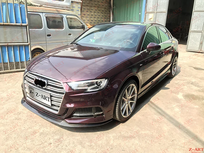 Z-ART, передняя губа из углеродного волокна для Audi S3-, передний спойлер из углеродного волокна для Audi A3 sline S3, передний подбородок из углеродного волокна