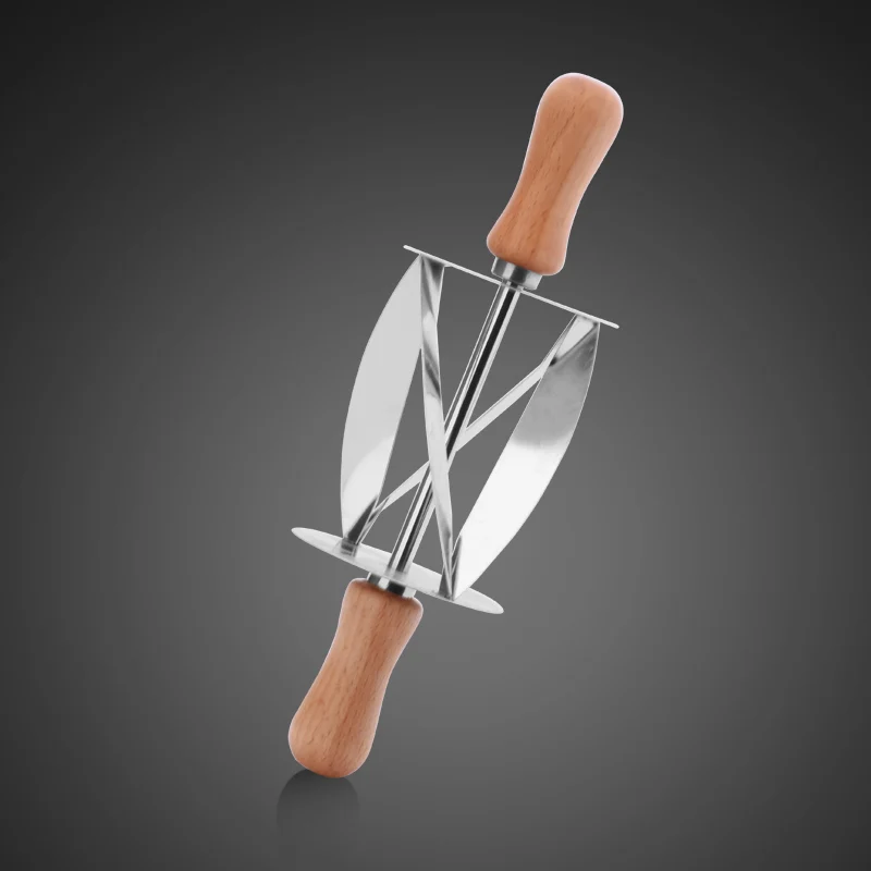 Wooden Handle Bread Cutter European Style Bread Knife Bakery Cutter Send 4 PCs Replaceable Blade