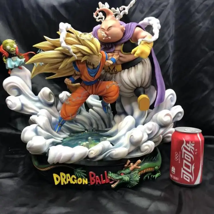 Модель вентиляторов Dragon Ball Z Сон Гоку против fat Majin gk статуя смолы фигурка для коллекции