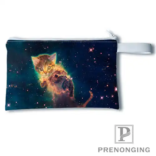 Изготовленный На Заказ spacecat(2)@ 1 кошелек с рисунком кошелек на молнии нулевой бумажник телефон Сумки для ключей модный небольшой женский кошелёк#19-01-22-4-224
