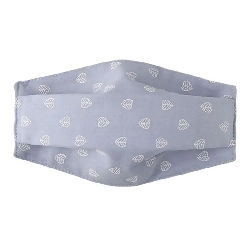 Fresh Style Women Girl Summer Cotton Decorative Mouth Mask Plain Color Cartoon Bear Polka Dot Adjustable Double Layer Respirator
