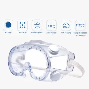 

Protective Safety Glasses Anti-Fog Antisand Windproof Anti Dust Transparent Goggles Eye Protection For Motorcycle Riding
