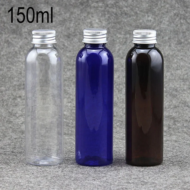 

Plastic 150ml Drop Water Bottle Empty Women Makeup Lotion Cosmetic Face Toners Shampoo Containers Clear Blue Brown Free Shipping