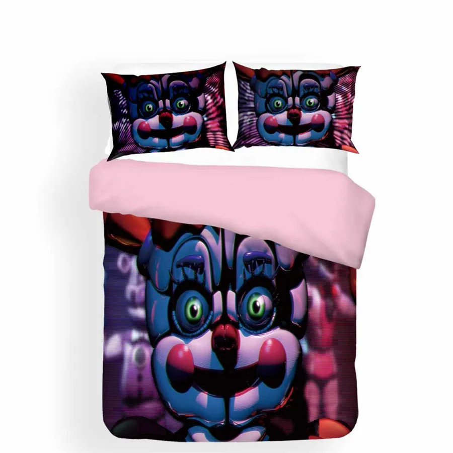 HELENGILI 3D комплект постельного белья Five Nights at Freddy's с принтом пододеяльник набор постельного белья с наволочкой набор домашнего текстиля# WYHG12