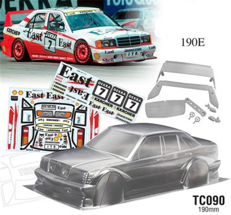 3 стиля 190E 2,5-16 Evolution W201 корпус из поликарбоната 190 мм ширина прозрачный чистый без окраски Дрифт корпус RC для hsp mst yokomo Tamiya hpi