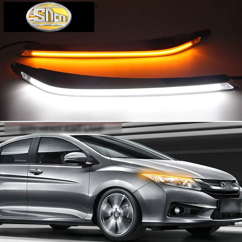 Для Honda City 2015 ~ 2018 автомобильный Стайлинг светодиодный светильник для бровей и