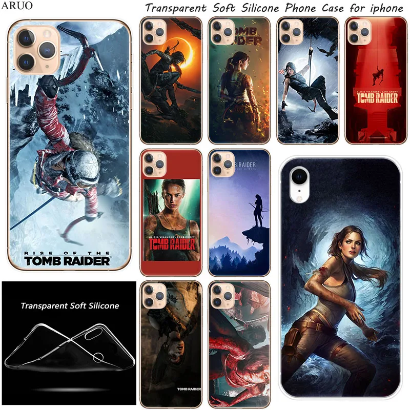 SOFT TPU Silicone Phone Case for iphone 11 11Pro XS Max X XR SE Hot Tomb Raider cases for 7 8 6s Plus 5s cover Coque Fundas