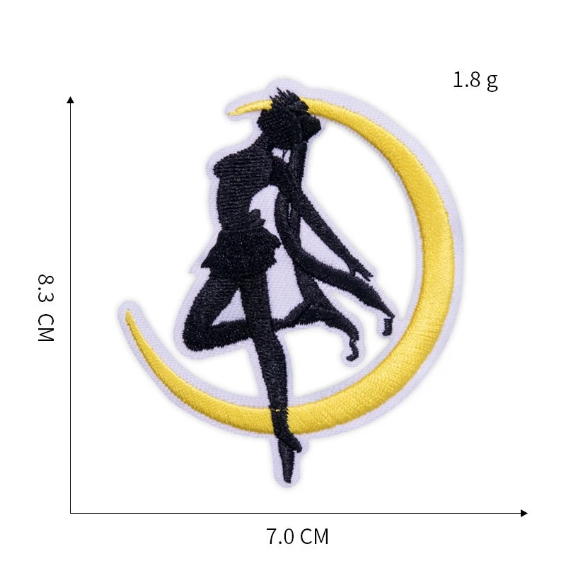 Японские Аниме красивые девушки в Луне термонаклейки мультфильм леди аппликации для одежды пальто Декор - Цвет: N-BT7377