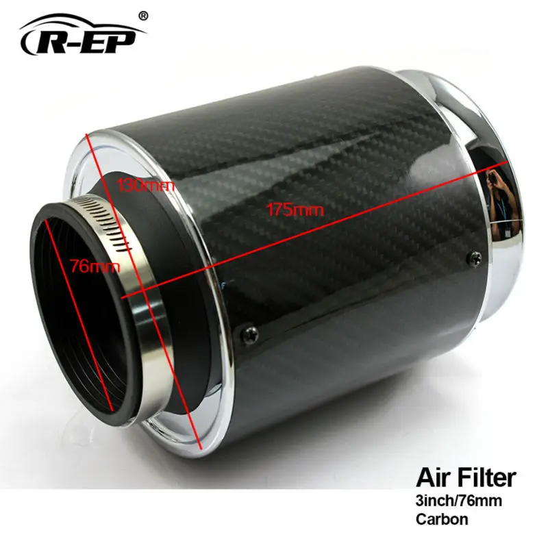 R EP воздушный фильтр угольный 76 мм Supercharger Hood Air Intakes Carro Car Kit filtro de ar esportivo
