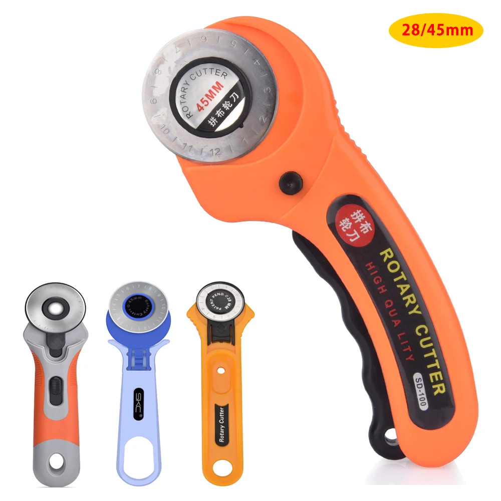 

45mm/28mm Rotary Cutter Premium Quilters Sewing Handcraft DIY Quilting Tools For Cutting Fabric Paper Leather Left/Right Hand