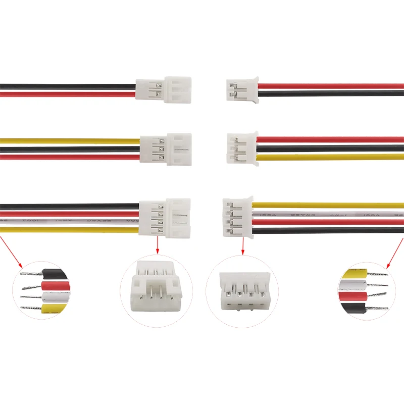 10/5/2/1 пара JST-PH 2,0 Американская классификация проводов 2р 3P 4 5 6Pin Micro Мужской Женский Разъем Jack кабель постоянного тока разъем JST PH 2,0 26AWG проволочные тросы(20 см