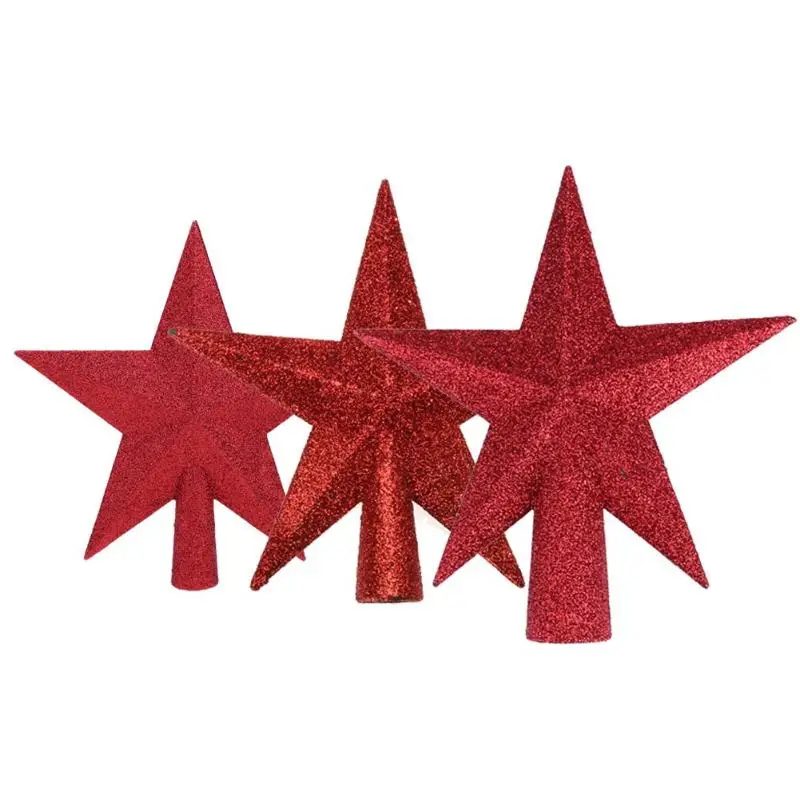 20cm Christmas Tree Top Star Toppers Pendant for Merry Xmas Ornaments Christmas Decorations for Home Navidad Gifts