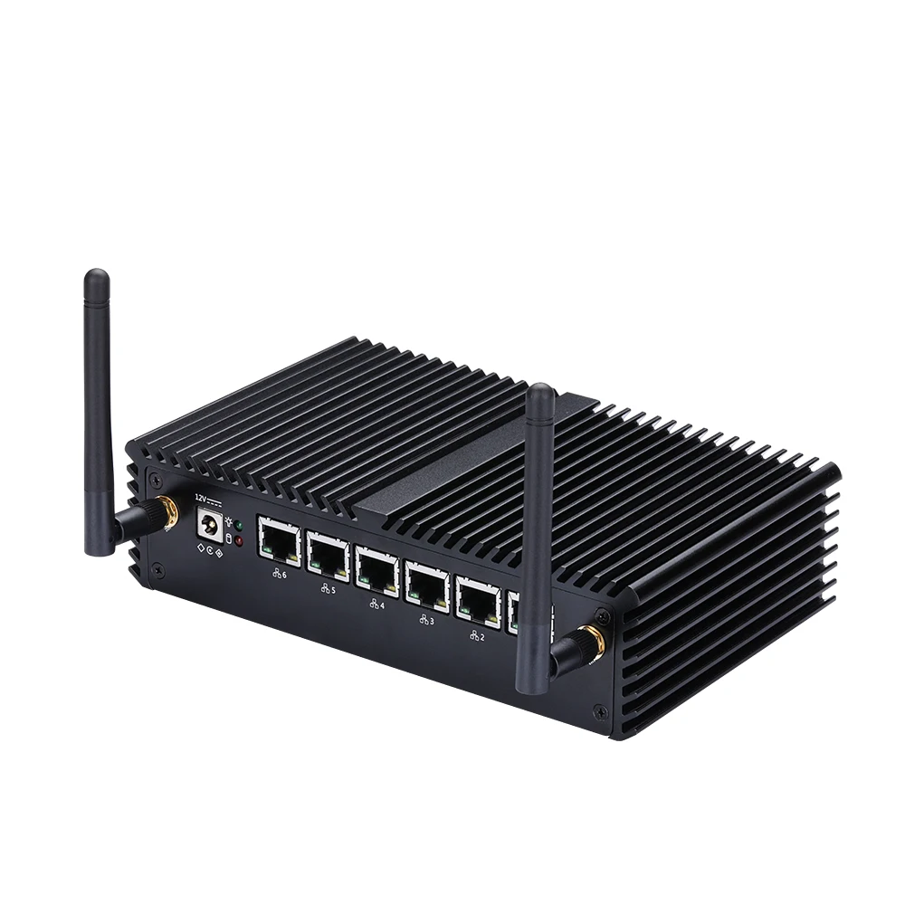  Qotom 7th Core i5 i7 Mini PC AES-NI 6 Gigabit LAN ports Fanless firewall Multi-function Pfsense rou