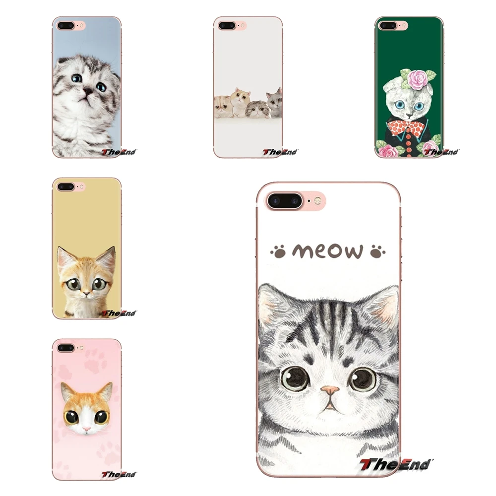 Мягкие прозрачные чехлы с рисунком кошки для Xiaomi Mi3 Samsung A10 A30 A40 A50 A60 A70 Galaxy S2 Note 2 Grand