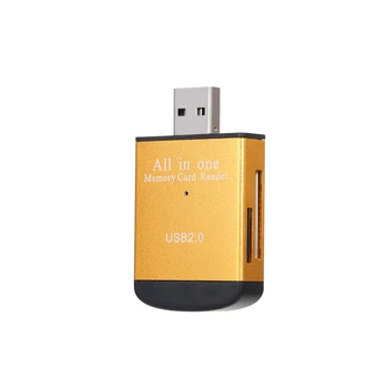 

All in One Card Reader USB 2.0 With MS TF for PC(Golden)