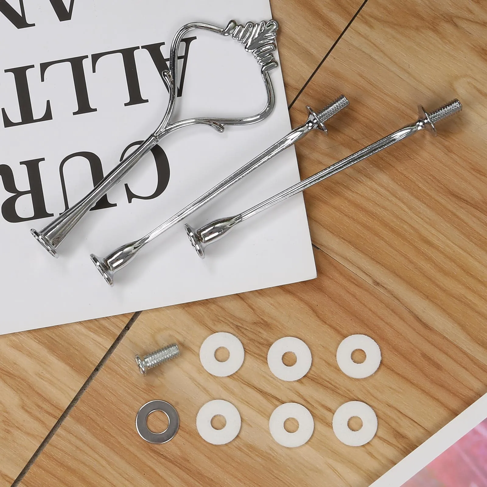 3 уровня торт кекс плиты Стенд Ручка фурнитура держатель Корона нежные