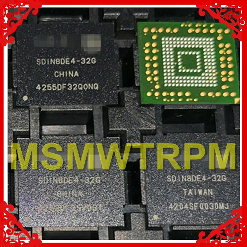 SDIN8DE4-32G BGA153Ball EMMC4.5 4,5 32 ГБ памяти мобильного телефона новые оригинальные и подержанные припаянные шары протестированы ОК