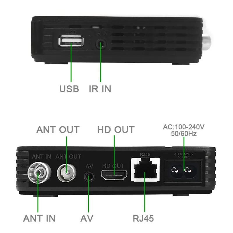 Fully HD 1080P Digital DVB-T2 K2 MAX Terrestrial TV Tuner H.265/HEVC Built-In RJ45 LAN Support AC3 IPTV DVB T2 Set Top Box EU Pl