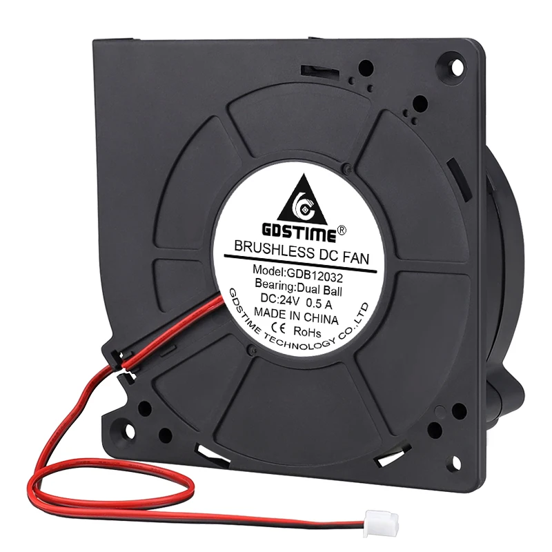 Gdstime DC 24V fan 120x120x32mm 120mm dual ball industrial portable blower 1Pcs